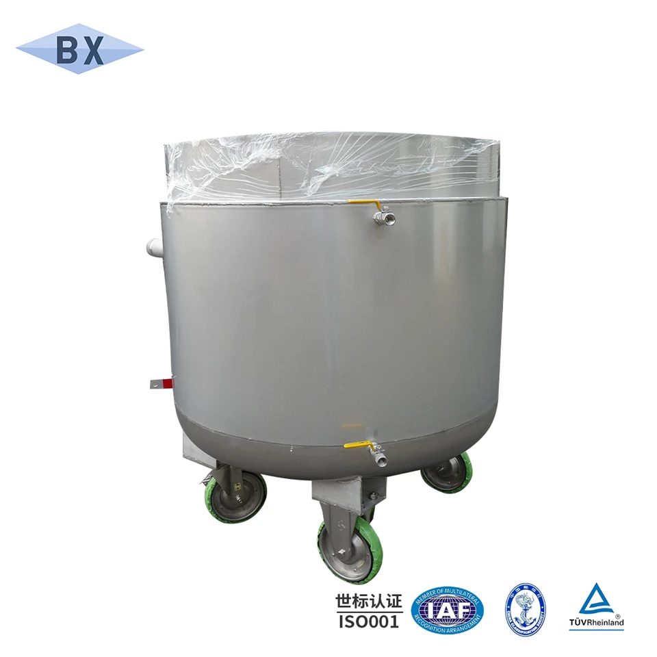 Isolierter IBC-Tank in Lebensmittelqualität-mit Rollen